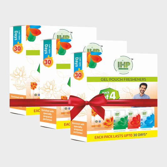 IHP GEL POUCH POCKET FRESHENER COMBO ((Set of 4) Pack of 12)